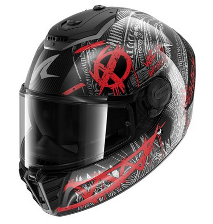 Каска SHARK SPARTAN RS CARBON SHIEVER BLACK/GREY/RED