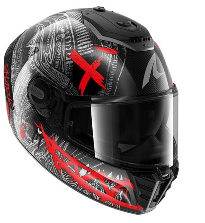 Каска SHARK SPARTAN RS CARBON SHIEVER BLACK/GREY/RED