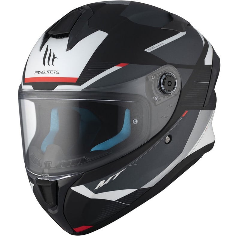 Каска MT TARGO S KAY B2 MATT BLACK/WHITE/RED