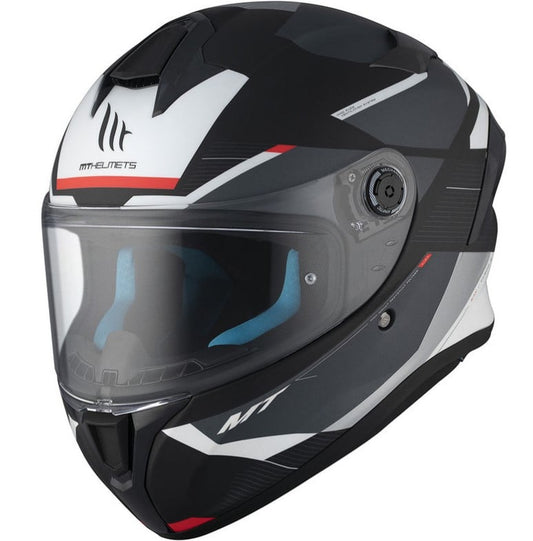 Каска MT TARGO S KAY B2 MATT BLACK/WHITE/RED