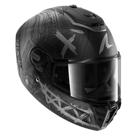 Каска SHARK SPARTAN RS CARBON SHIEVER МАТ BLACK/GREY