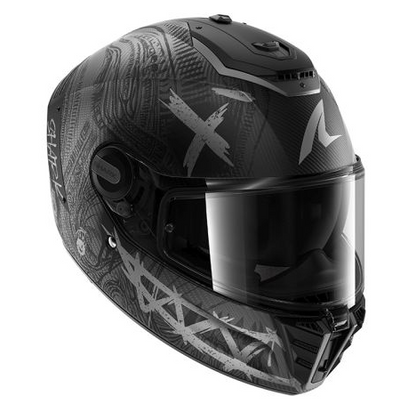 Каска SHARK SPARTAN RS CARBON SHIEVER МАТ BLACK/GREY