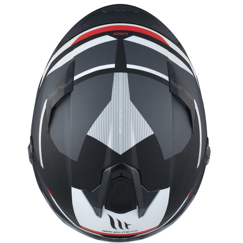 Каска MT TARGO S KAY B2 MATT BLACK/WHITE/RED