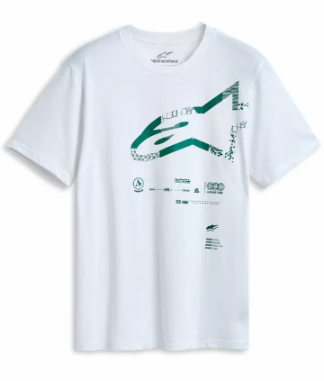 Мото тениска ALPINESTARS CSF GEOGRAFICA WHITE