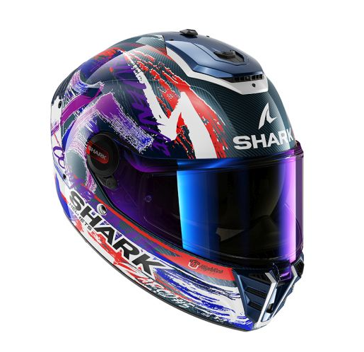 Каска SHARK SPARTAN RS CARBON ZARCO SIGNATURE CARBON/PURPLE/WHITE