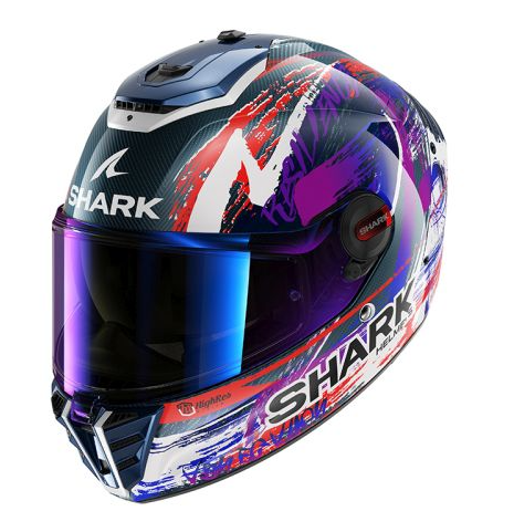 Каска SHARK SPARTAN RS CARBON ZARCO SIGNATURE CARBON/PURPLE/WHITE