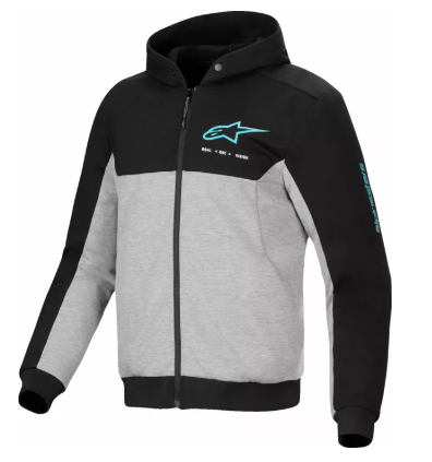 Мото суичър ALPINESTARS CHROME V2 SPORT BK/GY/TQ