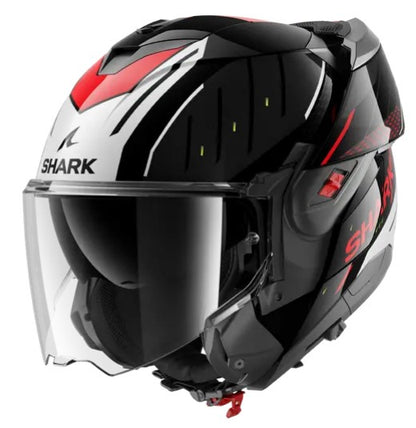 Модуларна каска SHARK OXO RYDGER Black/Silver/Red