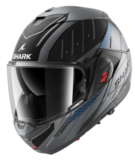 Модуларна каска SHARK OXO RYDGER Mat Anthracite Blue Black