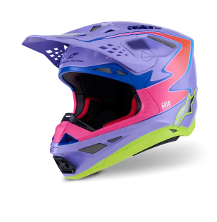Мотокрос каска ALPINESTARS S-M10 JETT PURPLE/PINK