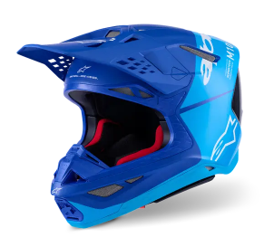 Мотокрос каска ALPINESTARS S-M10 FLOOD BLUE/BLK-CARB