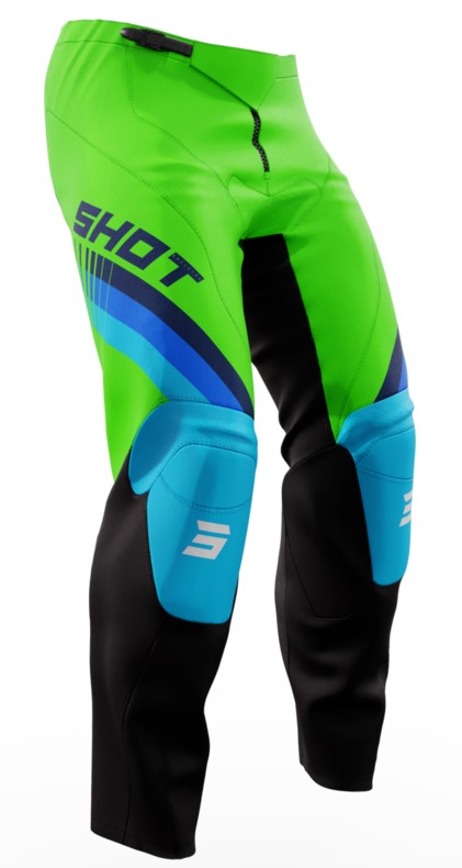 Детски мотокрос брич SHOT Raw Tracer Green