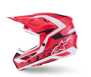Мотокрос каска ALPINESTARS SM7 DEED RED/BLK/WH