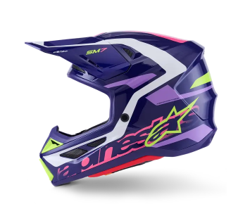 Мотокрос каска ALPINESTARS SM7 DEED PURPLE/PINK