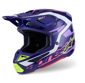 Мотокрос каска ALPINESTARS SM7 DEED PURPLE/PINK