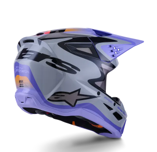 Мотокрос каска ALPINESTARS SM3 JETTSON GRAY/PUR/BLK