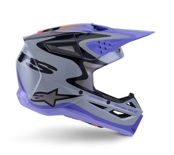 Мотокрос каска ALPINESTARS SM3 JETTSON GRAY/PUR/BLK