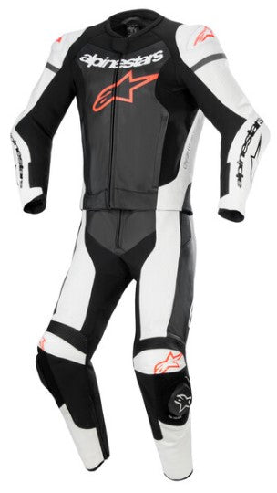 Кожен екип ALPINESTARS GP FORCE LURV 2PC BK/FLUO RED/WH