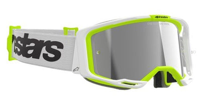Мотокрос очила ALPINESTARS VISION 8 WORDMARK WHITE YLLW FLUO Mirror SILVER