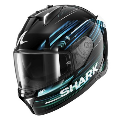 Каска SHARK SKWAL i3 LIGHT-BLUR BLACK/BLUE/GREEN