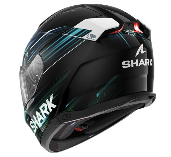 Каска SHARK SKWAL i3 LIGHT-BLUR BLACK/BLUE/GREEN