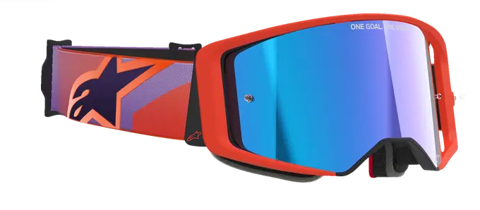 Мотокрос очила ALPINESTARS SUPERTECH CORP CORAL/PURLE MIRROR-BLUE