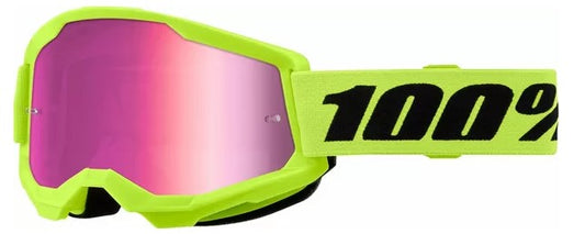 Мотокрос очила 100% STRATA2 NEON YEL MR PK