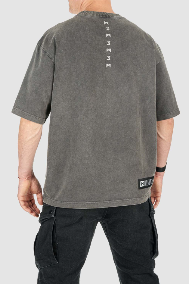 Тениска PANDO MOTO ALEX RUNA – ACID Washed Oversized