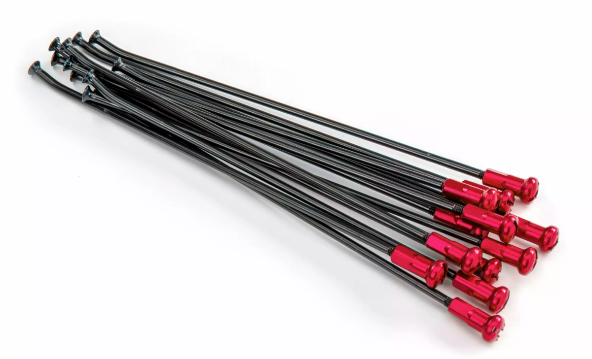 Спици KITE SPOKES 18 RR BK/RO NIP Red