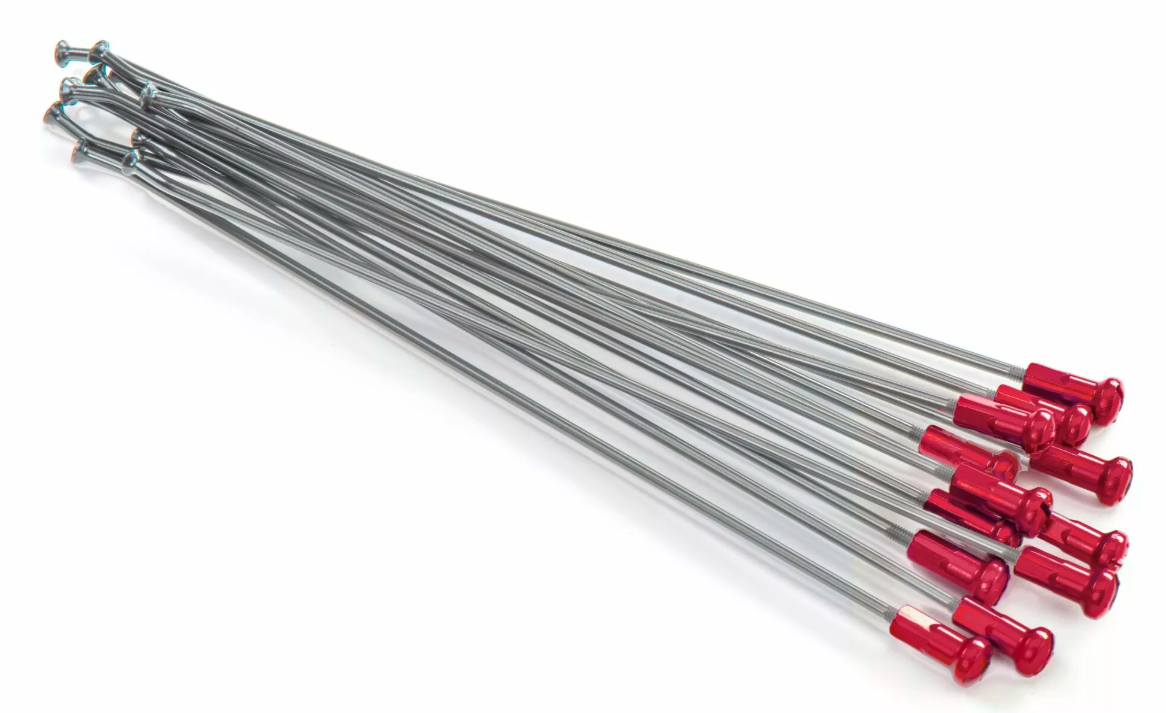 Спици KITE SPOKES 19 RR SI /RE NIP 12PC Silver/Red