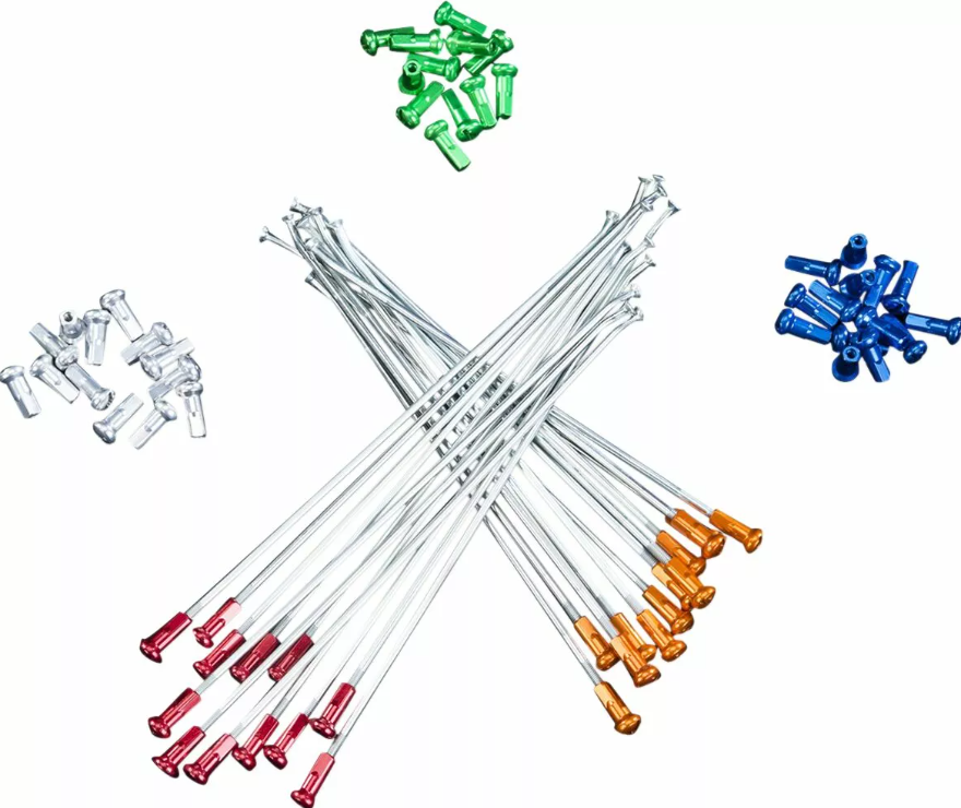 Спици KITE SPOKES 21 FR SI /OR NIP 12PC Silver/Orange