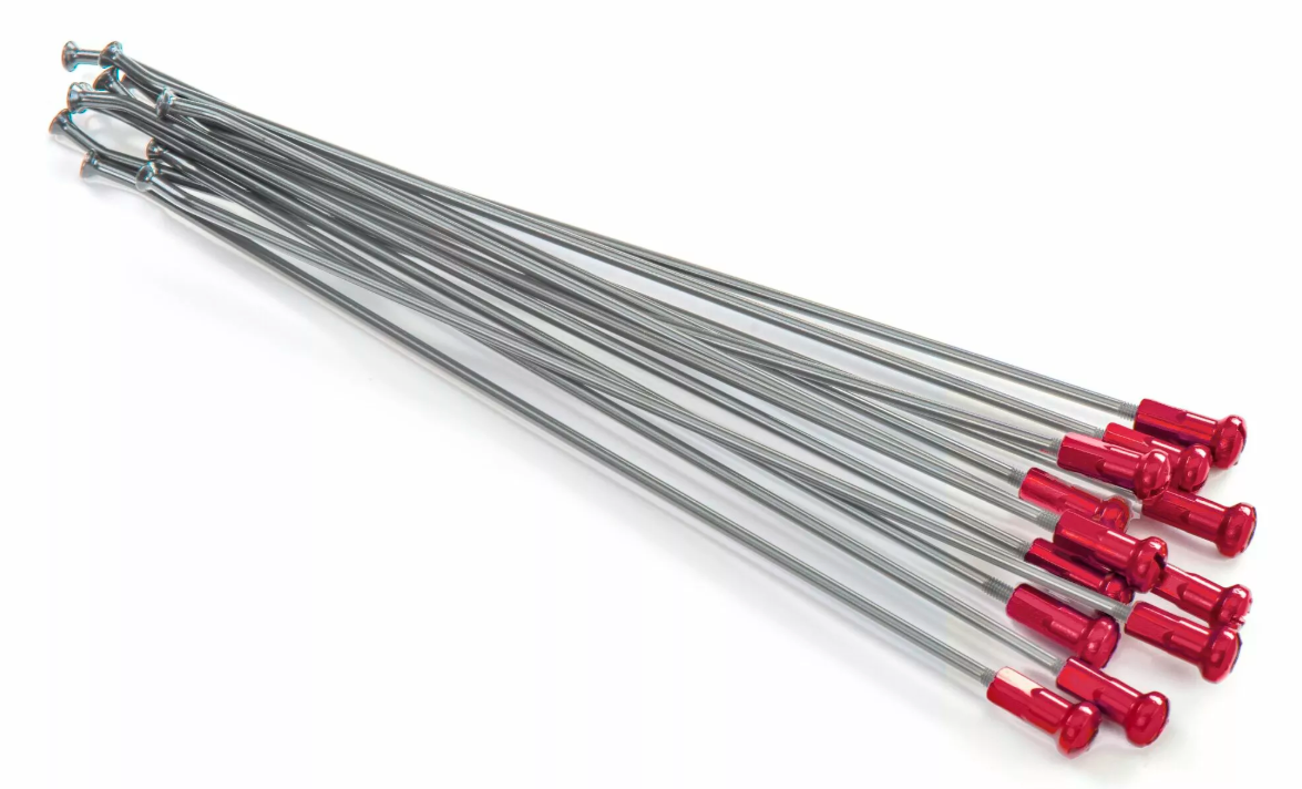 Спици KITE SPOKES 21FR SI /RE NIP 12PC Silver/Red