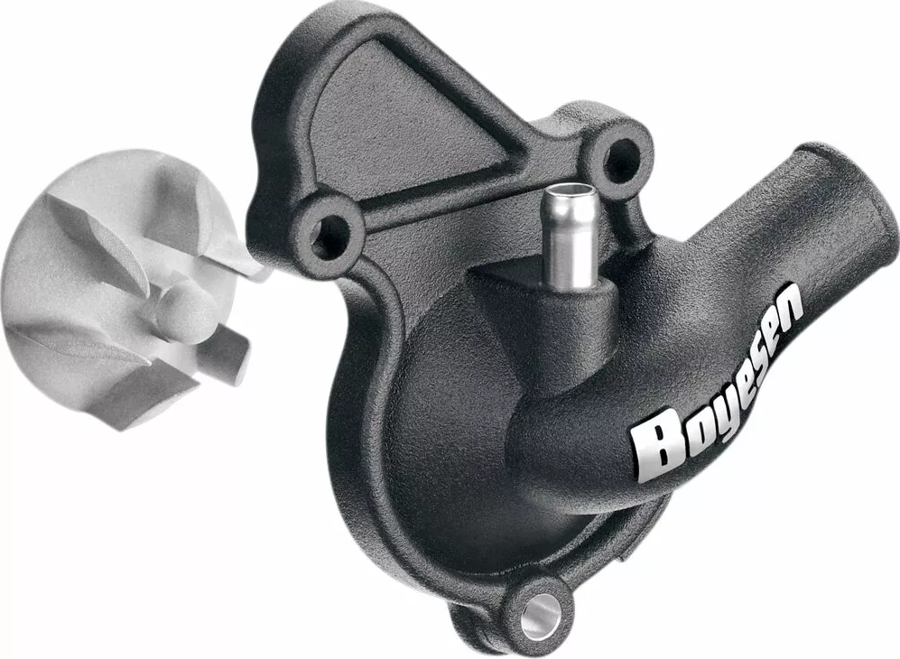 Комплект капак на водната помпа и работно колело BOYESENCOVER WATER PUMP KX450F Black