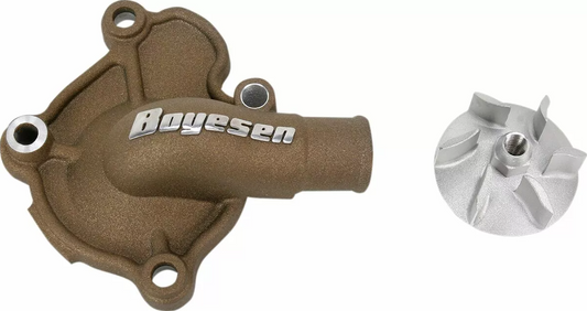 Комплект капак на водната помпа и работно колело BOYESEN COVER/IMP WAT PUMP CRF250 Magnesium