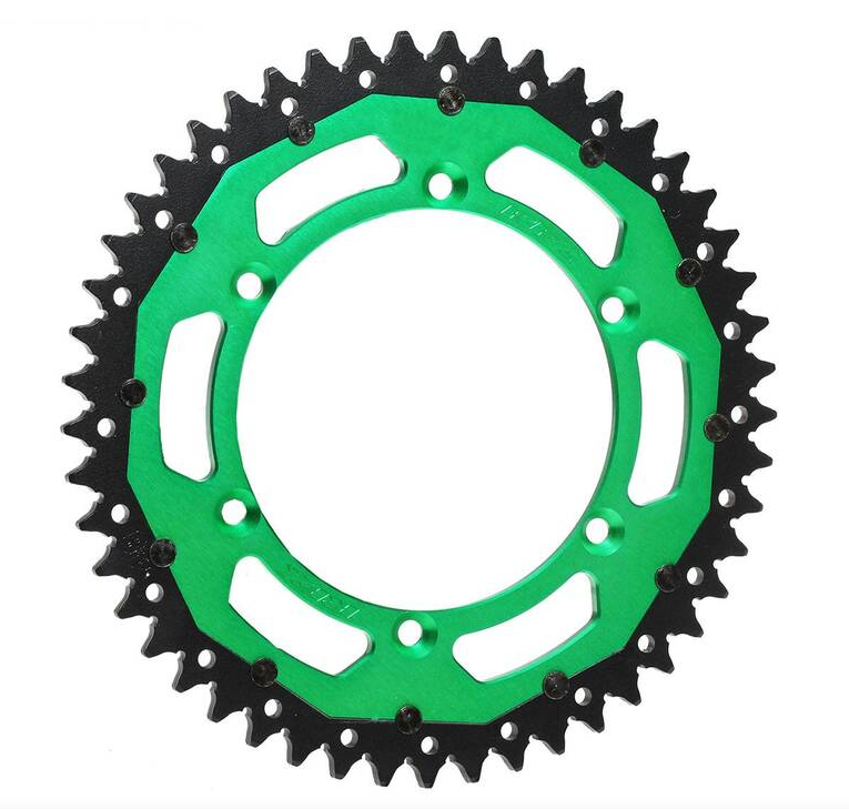 Заден пиньон RFX Pro Series Armalite Double Compound Rear Sprocket (Steel/Aluminium) KX 2025 - 520 48T (Green)