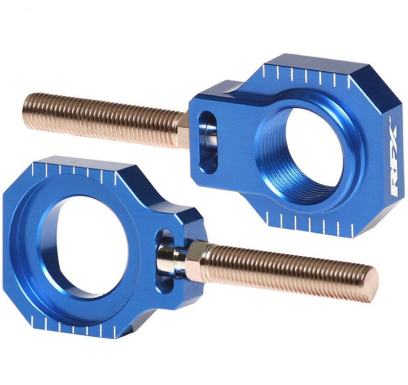 Блок втулка за задна ос RFX Pro 2 Rear Axle Adjuster Blocks - Blue Husqvarna FE 14-23 / TE 14-23