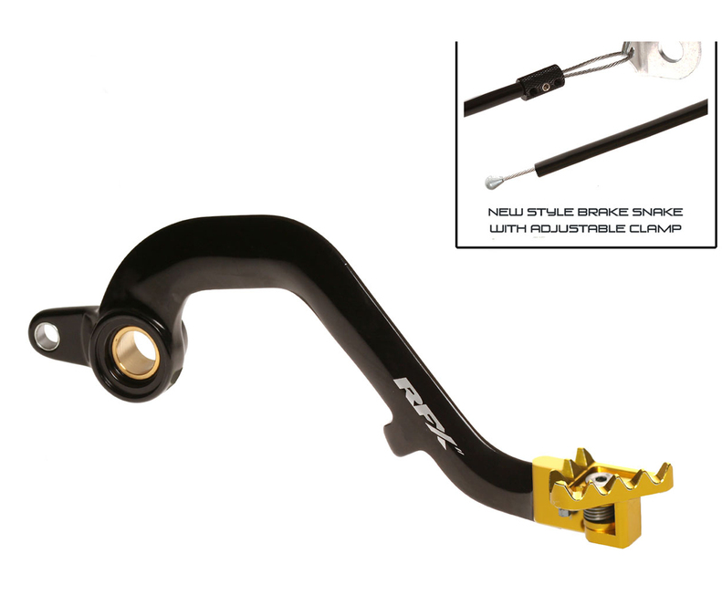 Заден лост за спирачка RFX Pro FT Rear Brake Lever (Black/Yellow) - Suzuki RM125 01-08