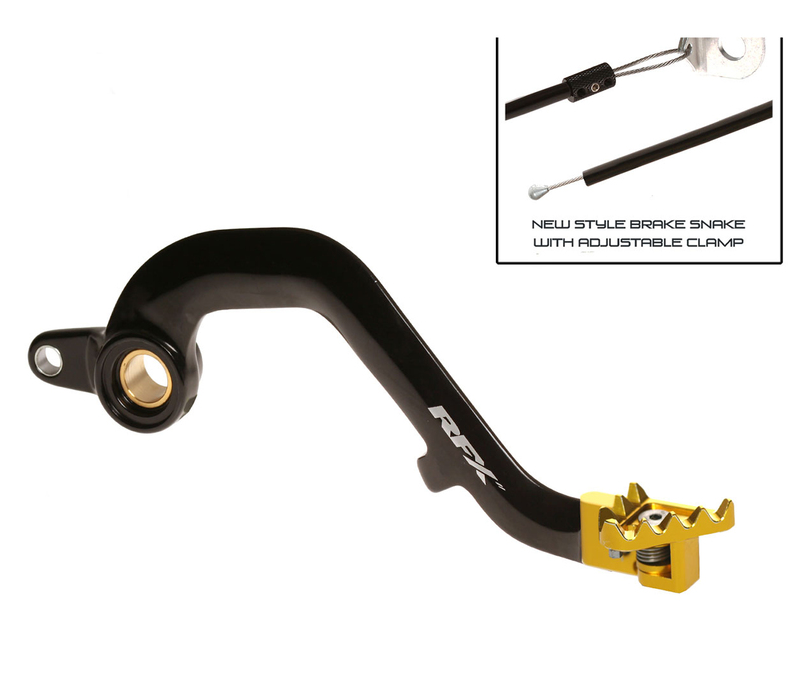Заден лост за спирачка RFX Pro FT Rear Brake Lever (Black/Yellow) - Suzuki RM250 01-08