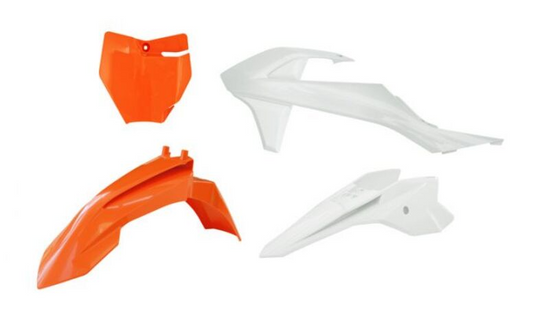 Комплект пластмаси RACETECH Plastic Kit 4 pcs KTM SX 50 16-23 (Orange/White)