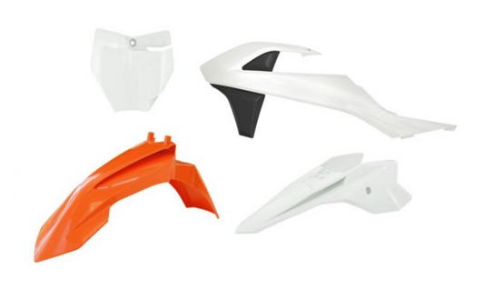 Комплект пластмаси RACETECH Plastic Kit 4 pcs KTM SX 50 16-23 (Orange/White)
