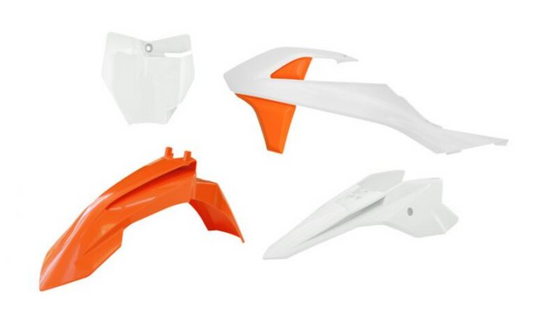 Комплект пластмаси RACETECH Plastic Kit 4 pcs KTM SX 50 16-23 (Orange/White)