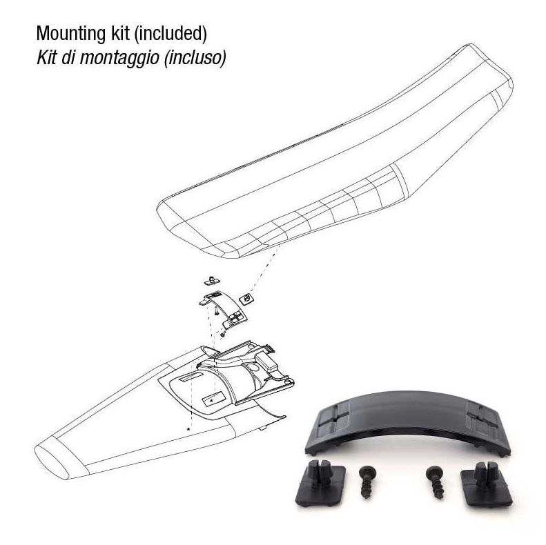 Заден калник RACETECH Rear Fender Husqvarna 23-25 (Grey)