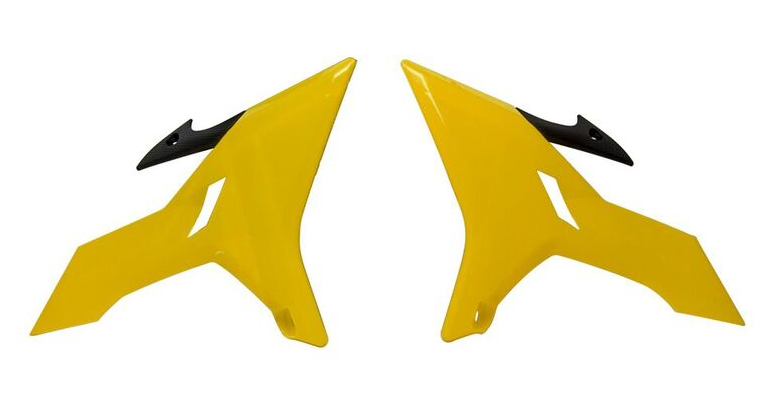 Пластмасови капаци за радиатор RACETECH Radiator Covers Yellow/Black - Yamaha YZ 15-21