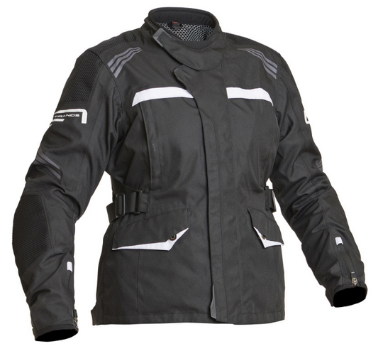 Дамско текстилно мото яке Lindstrands Granberg Black/White