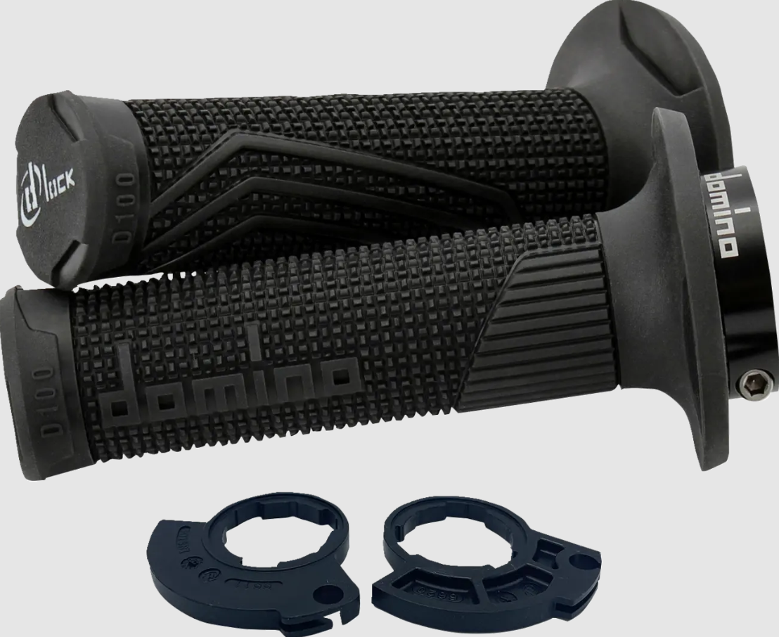 Ръкохватки DOMINO D100 LOCK ON GRIPS 1 CABLE BLACK