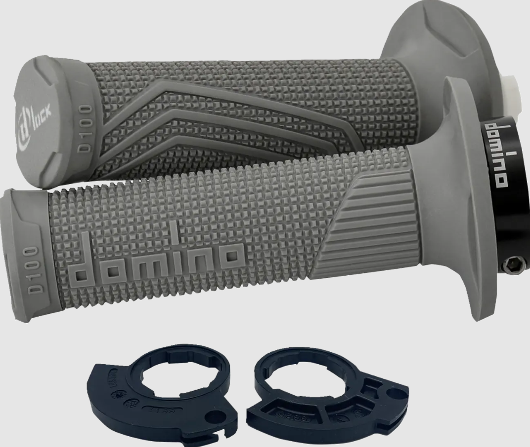 Ръкохватки DOMINO D100 LOCK ON GRIPS 1 CABLE GRAY