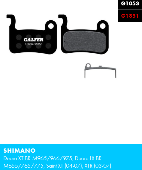 Вело спирачни накландки GALFER BIKE FD294G1053 PERFORMANCE Brake Pad