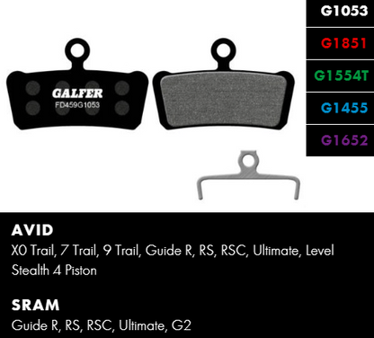 Вело спирачни накландки GALFER BIKE FD459G1053 PERFORMANCE Pack of 60 Brake Pads (30 Sets)