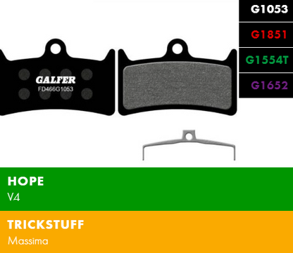 Вело спирачни накландки GALFER BIKE FD466G1053 PERFORMANCE Brake Pad
