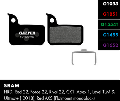 Вело спирачни накландки GALFER BIKE FD469G1455 ROAD Brake Pad